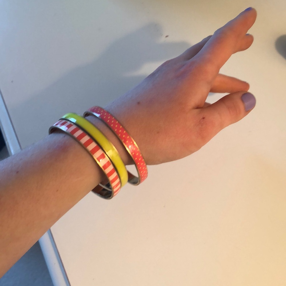 Crew cuts pink/lime bangles